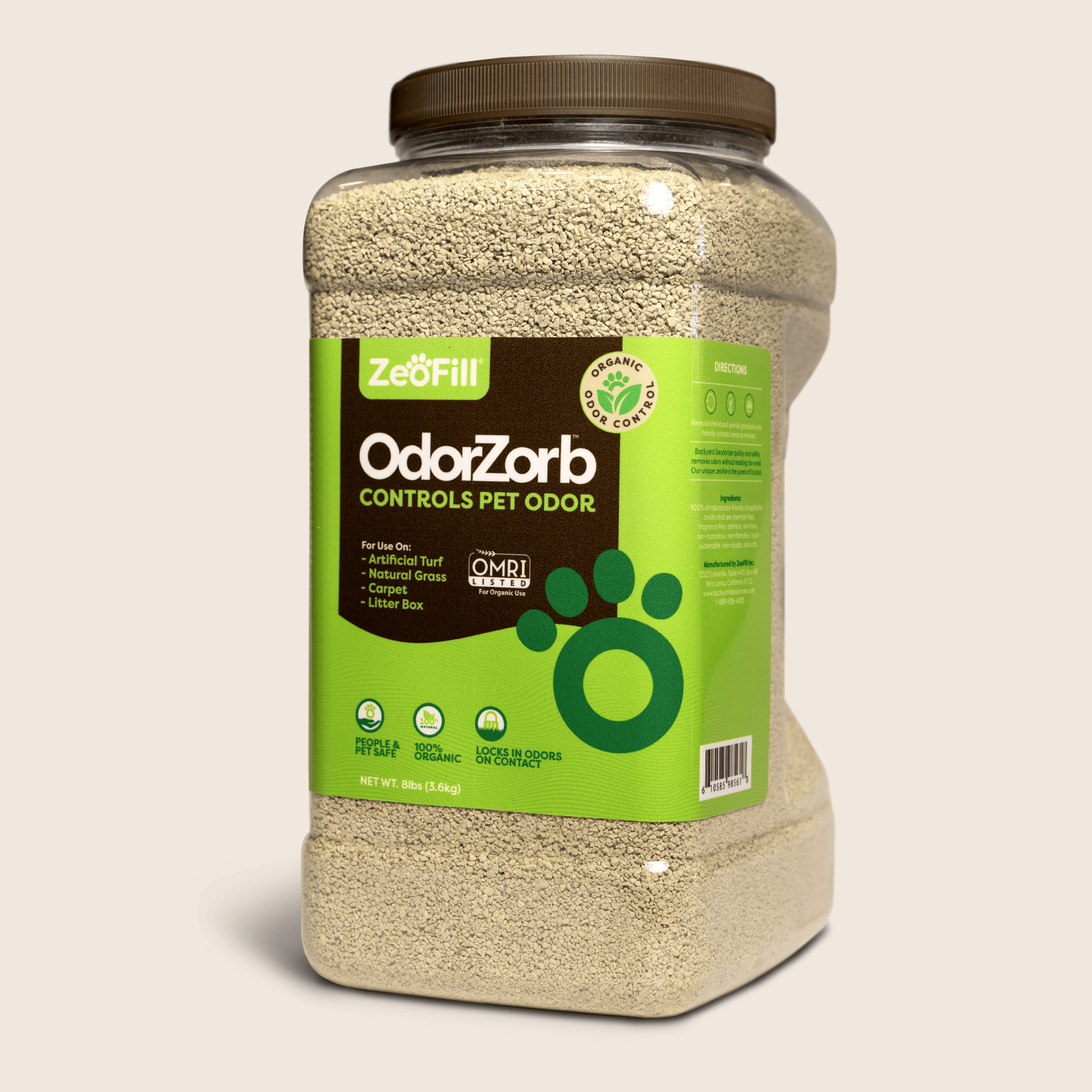 OdorZorb Pet Odor Deodorizer – 8LB Jar – ZeoFill® Products